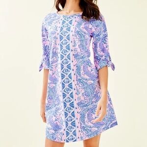 Lilly Pulitzer Preston Dress in‎ Coastal Blue Maybe Gator Size XS